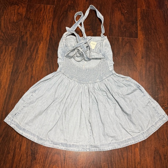 FREE PEOPLE Laurel Denim Mini Dress Light Wash XL nwt - Picture 8 of 16